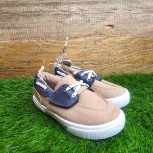 New Carter's Khaki & Navy Cosmo Boat Shoe